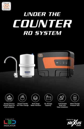 UNDER THE COUNTER LED INDICATOR RO SYSTEM